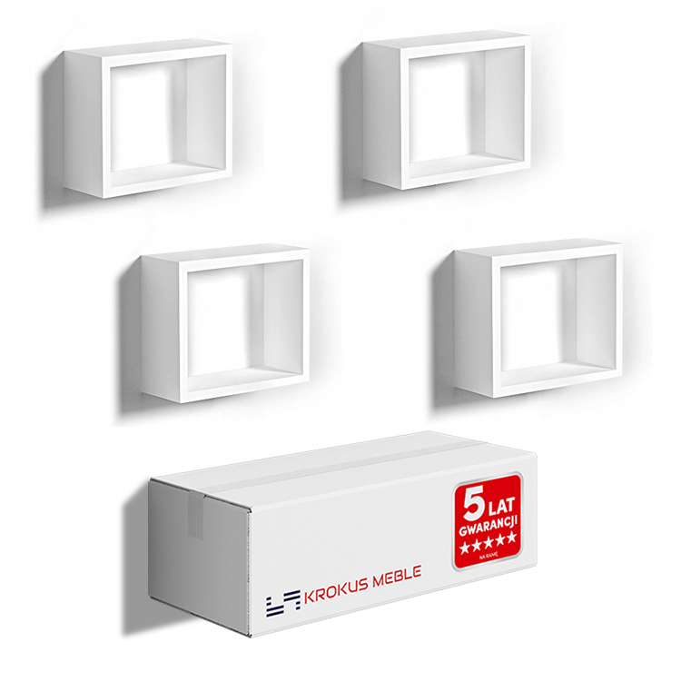 

Półki Wiszące Półka na Ścianę Cube do Salonu Biały