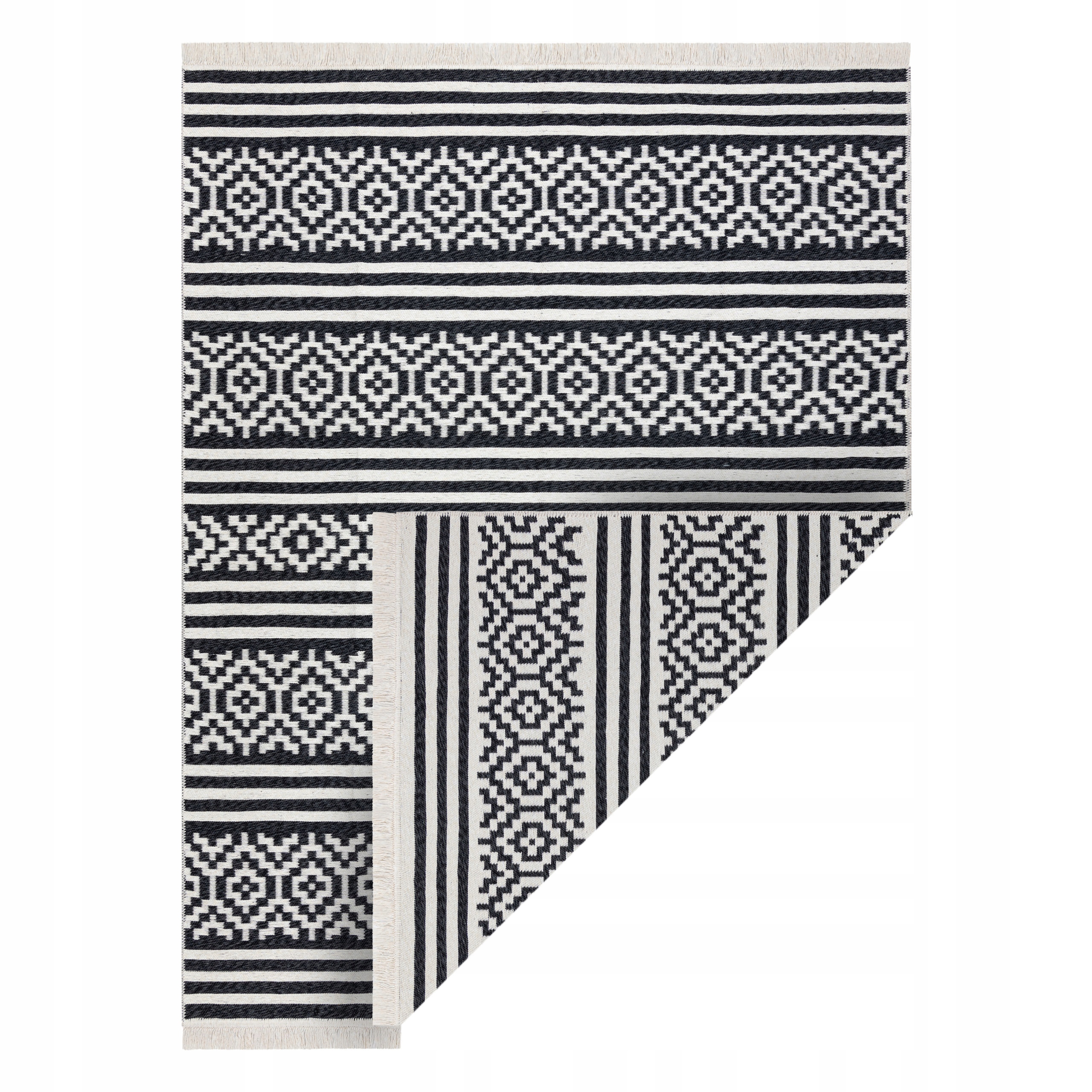 

Dywan Dwustronny Bawełna 80x300 cm czarny #D1394