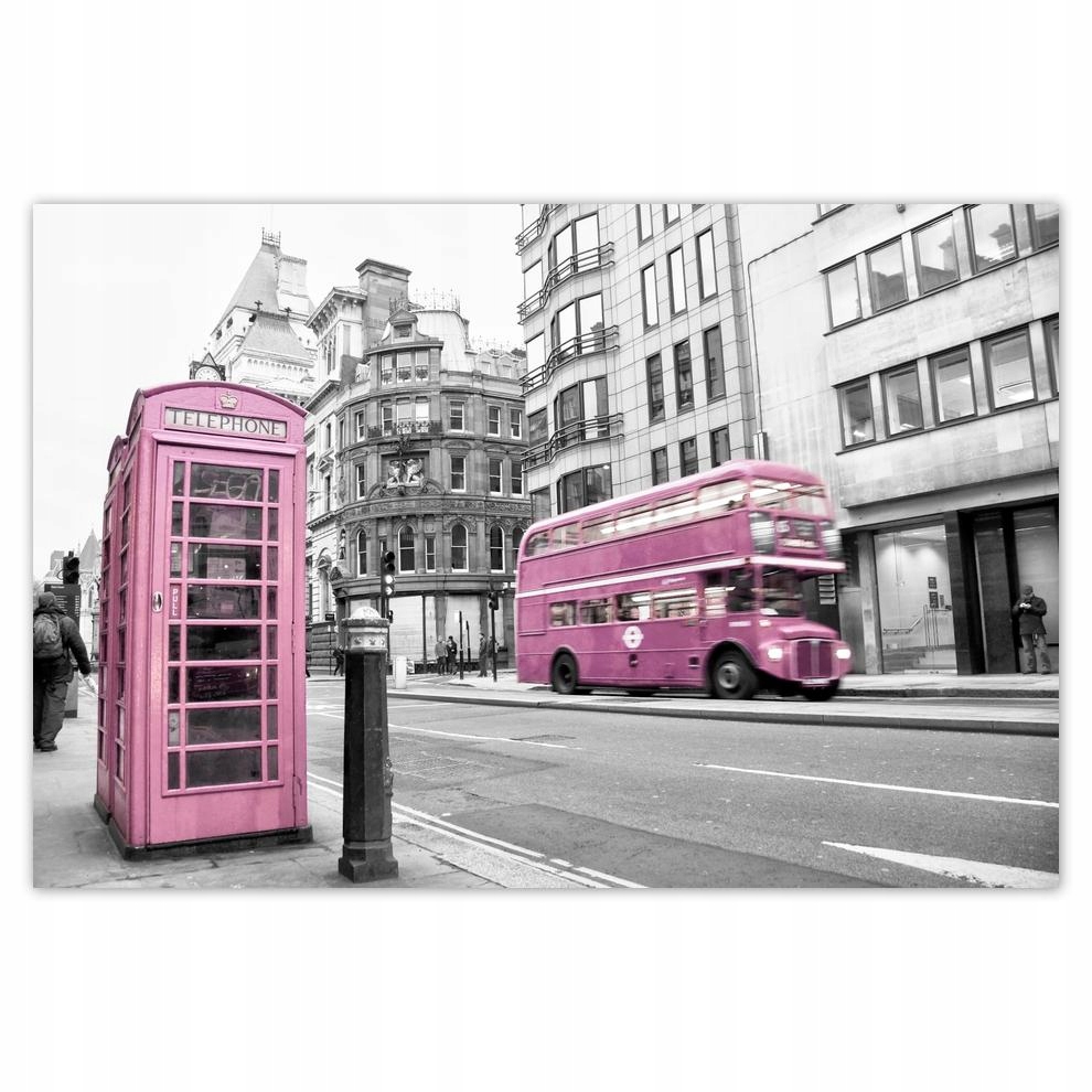 

Plakaty 60x40 Pudrowo-różowy autobus