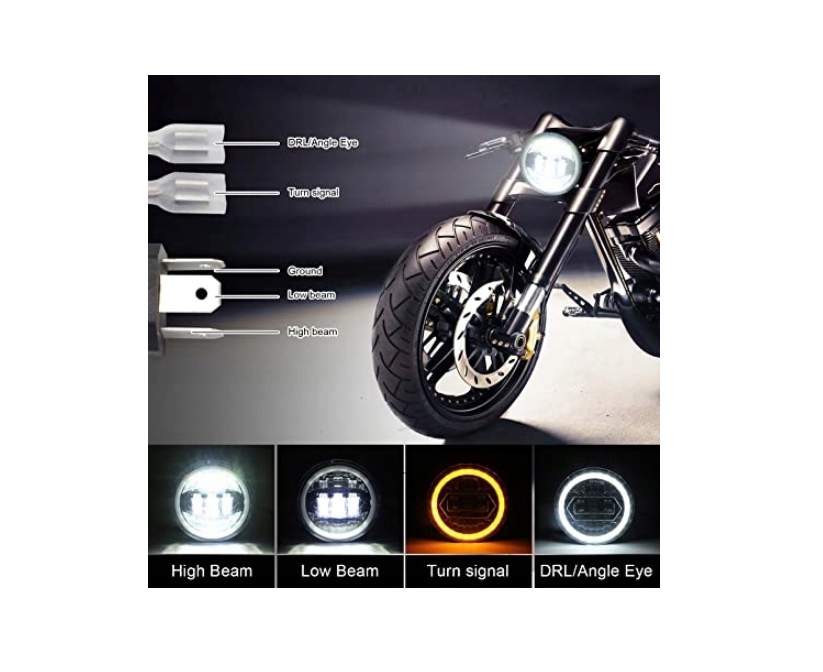 REFLEKTOR LAMPA LED PRZEDNIA HOMOLOGACJA MOTOCYKL Numer katalogowy części Y057528B