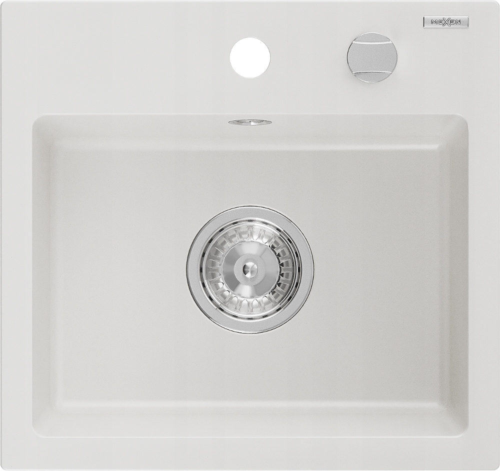 

Mexen Milo Zlewozmywak Granitowy Biały Syfon Auto