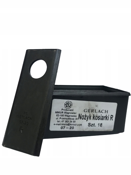 Nóż kosiarki rotacyjnej Gerlach 94x40x3 mm 18 szt. OEM