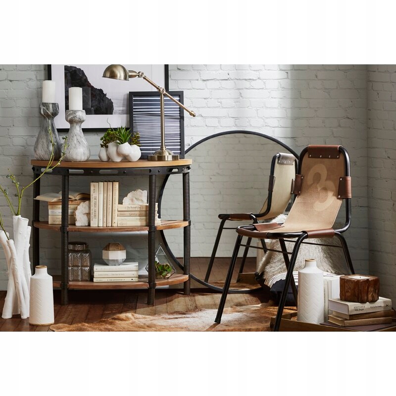 Lustro Okragłe Ścienne Loft Rama 60 Czarne łazienk Wykonanie gotowe