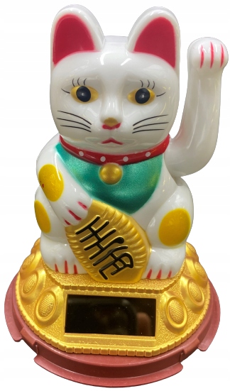

Solarny Japoński Kot Maneki-Neko Chiński Szczęścia