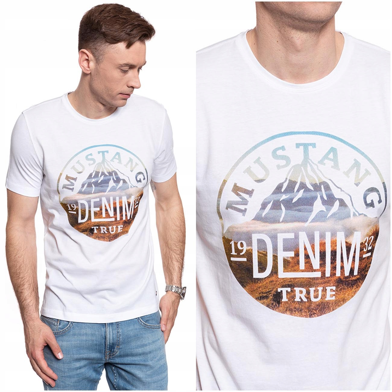 

Mustang Alex C Męski T-shirt Koszulka Print Logo L