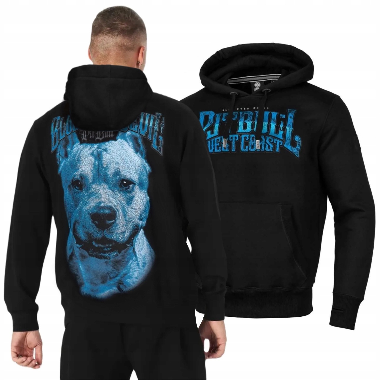 Mikina s kapucňou Pit Bull I'm Blue čierna 3XL