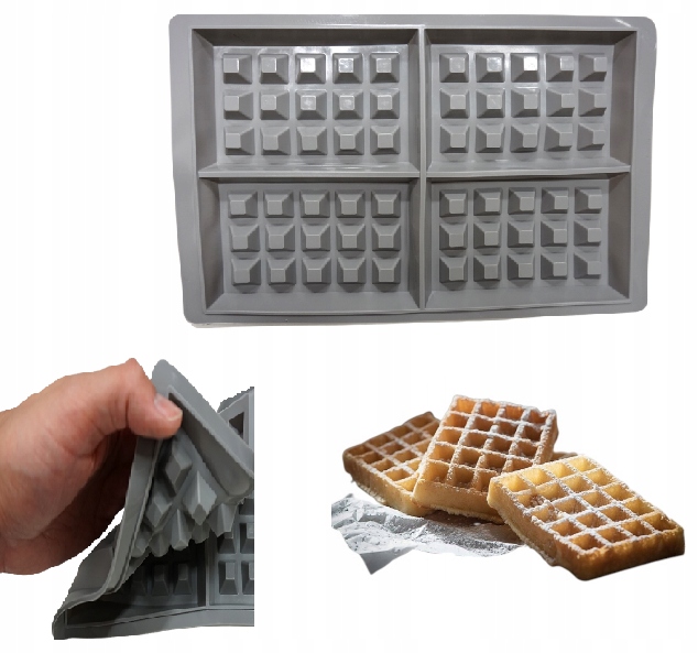 

Silikonowa Forma Do Pieczenia Gofrów Na 4 Gofry