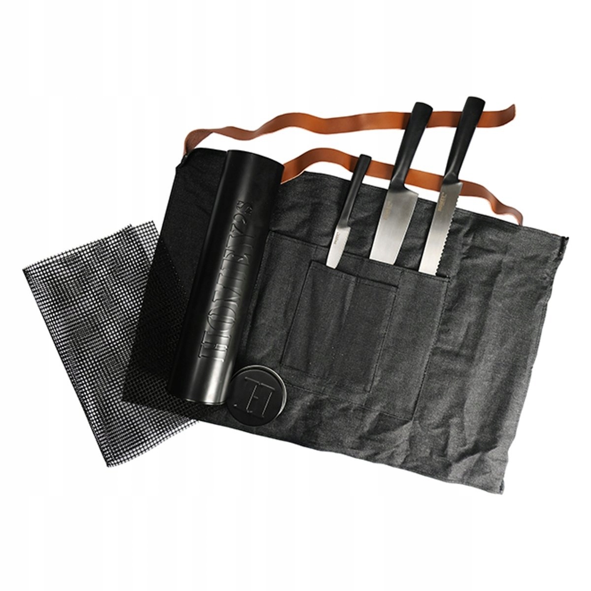 Grilovací set Homey's zásterou a nožmi, 5 kusov ako darček