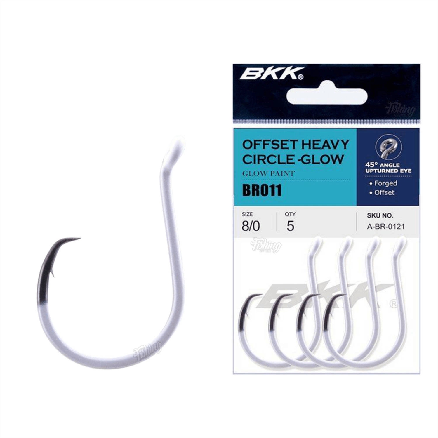 Haki sumowe Bkk Offset Heavy Circle Glow 7/0, 5szt