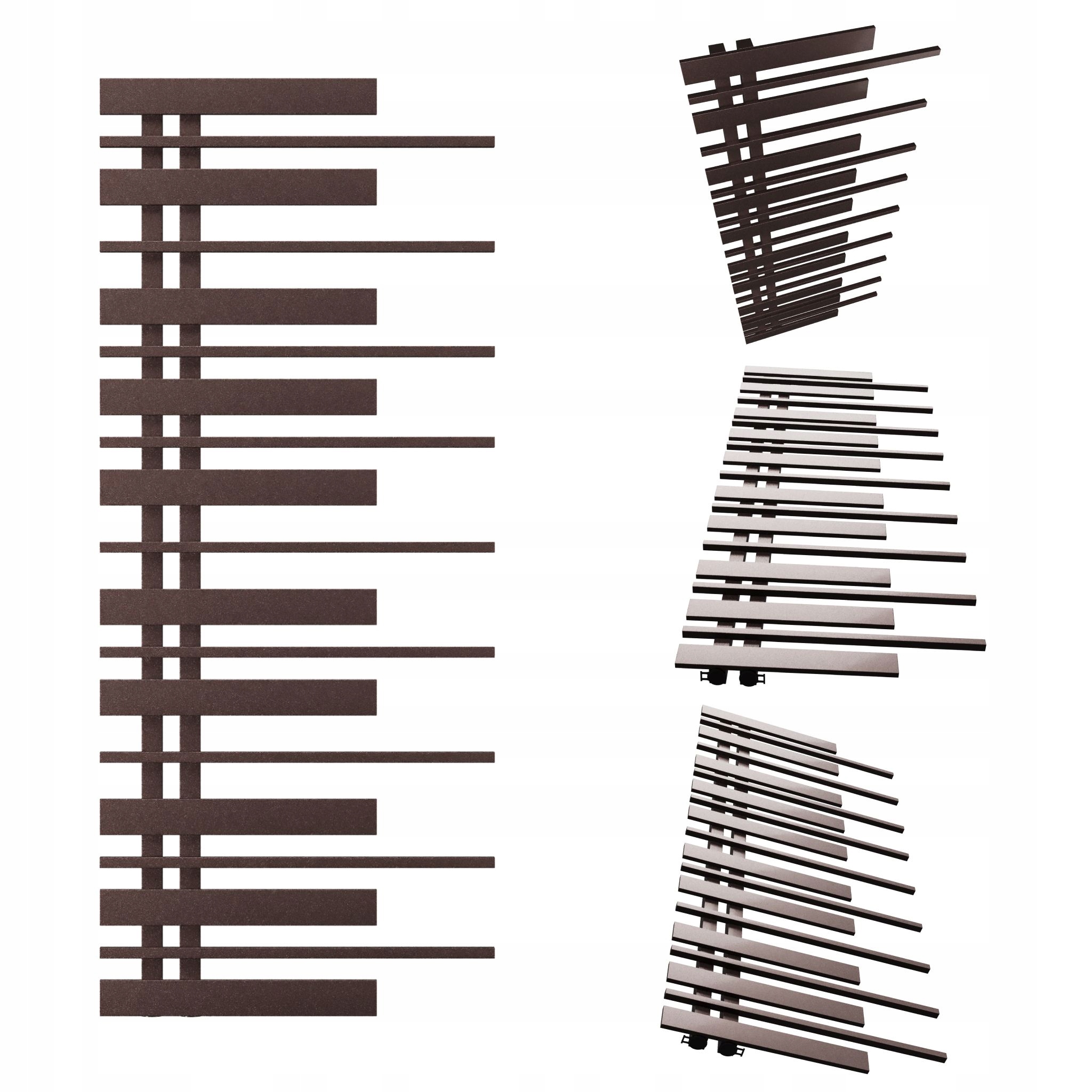 Koupelnový radiátor Pianino 1280x570 Bordo Levý