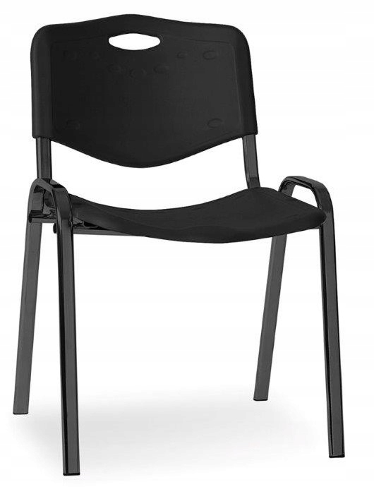 Krzesło do poczekalni ISO PLASTIC BLACK Nowy Styl Szerokość mebla 55 cm