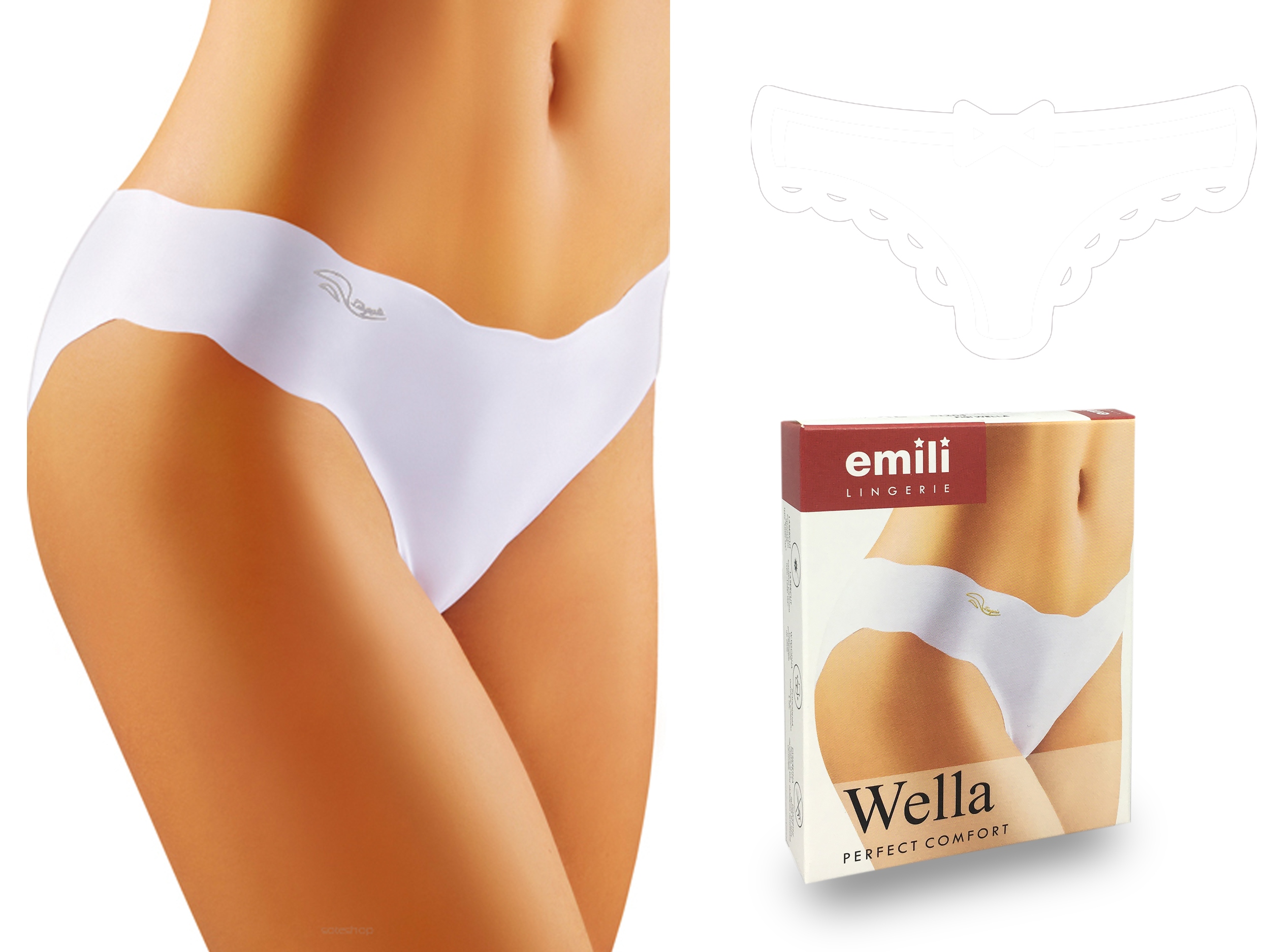 

Emili Wella Laserowo Cięte Figi biały L