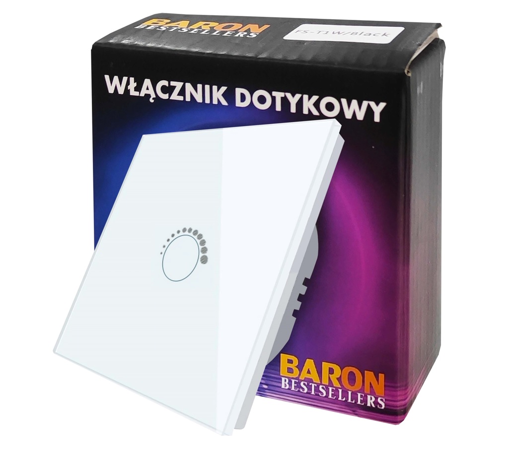 

Włącznik Dotykowy Ściemniacz światła Szklany Led