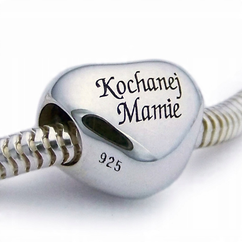 

Charms srebro 925 koralik dla mamy + Twój Grawer
