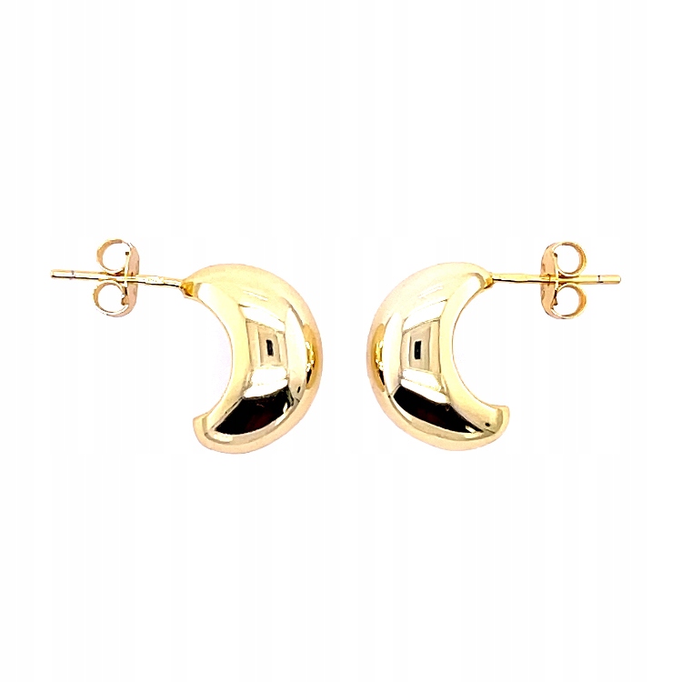 Stříbrné náušnice s pozlaceným měsícem