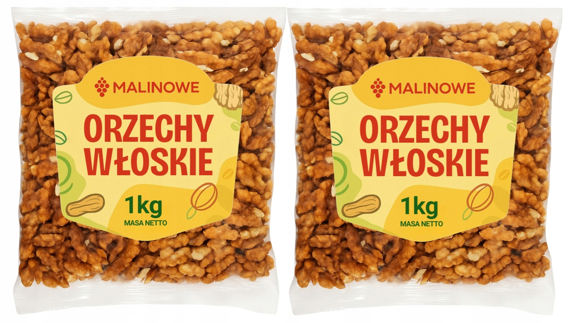 Levně Sada Vlašské Ořechy Loupané 2x1kg Přírodní Vynikající Kvalita Premium