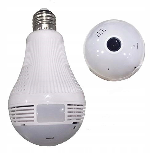 

Kamera Ip WiFi monitoring 360 w żarówce Led audio