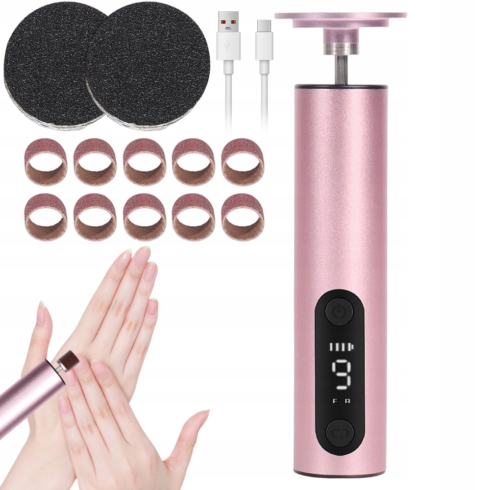 Pilník na piety Stop Bruska s antibakteriální výměnou 9 rychlostních stupňů