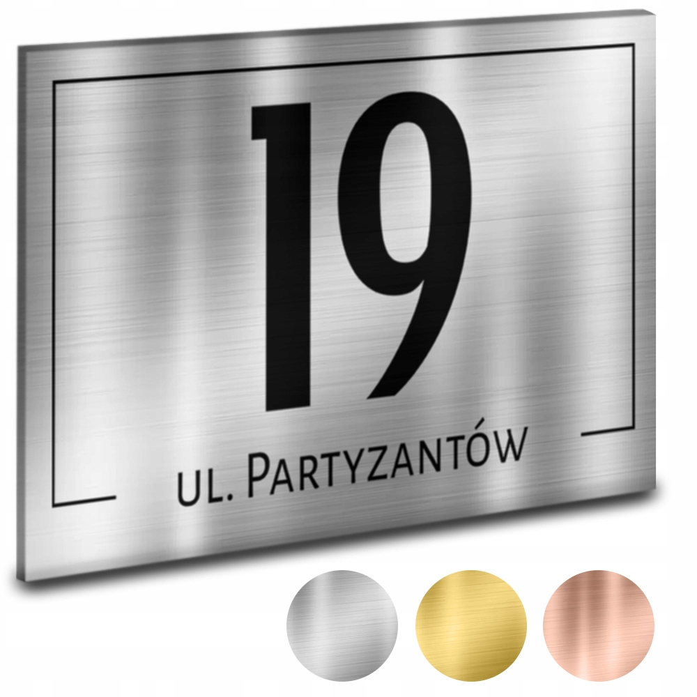 

Tabliczka Adresowa DiBOND Numer Domu Wiele Wzorów