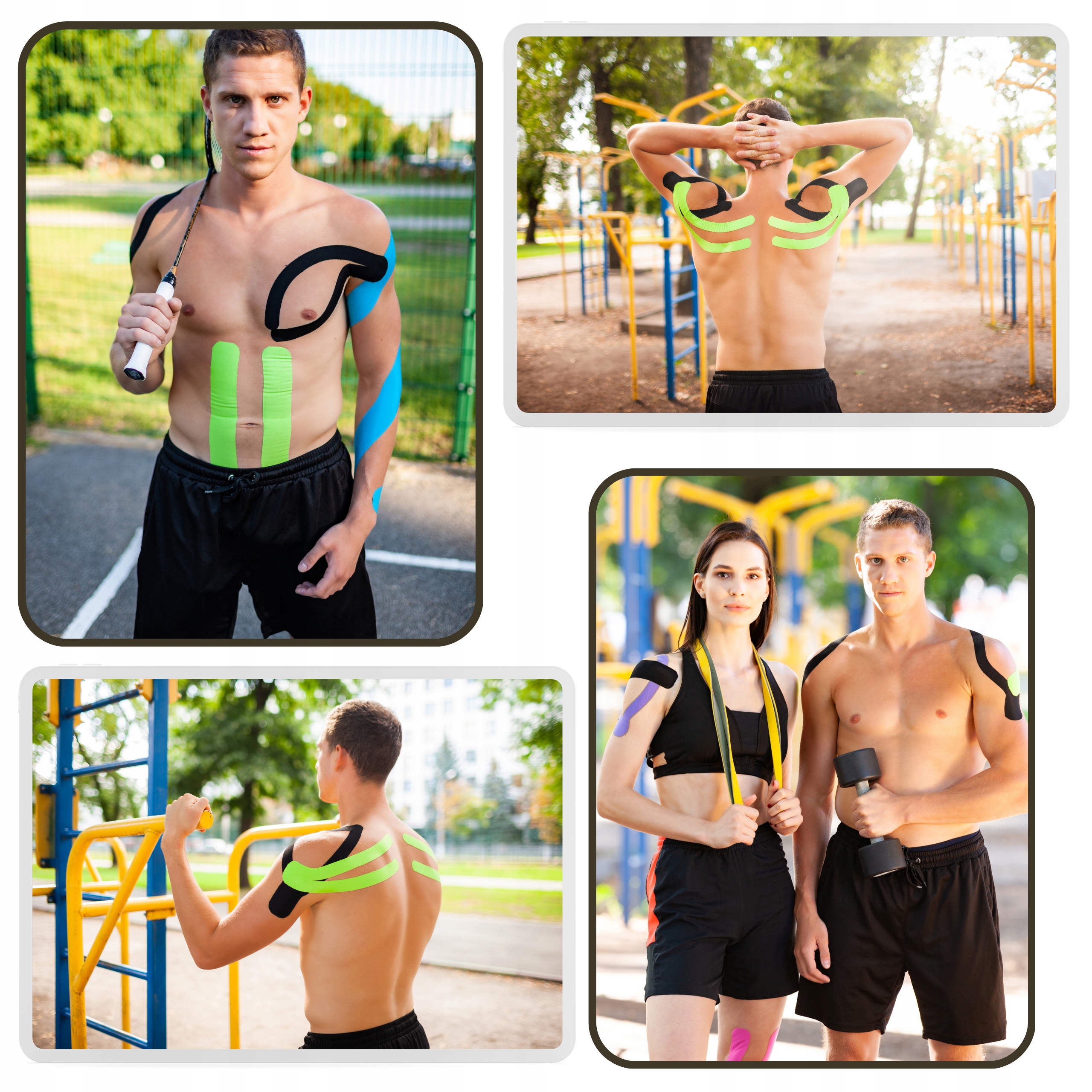 Tejpy taśma kinezjologiczna tejp kinesio do kinesiotapingu 2szt + Nożyczki Szerokość produktu 5 cm