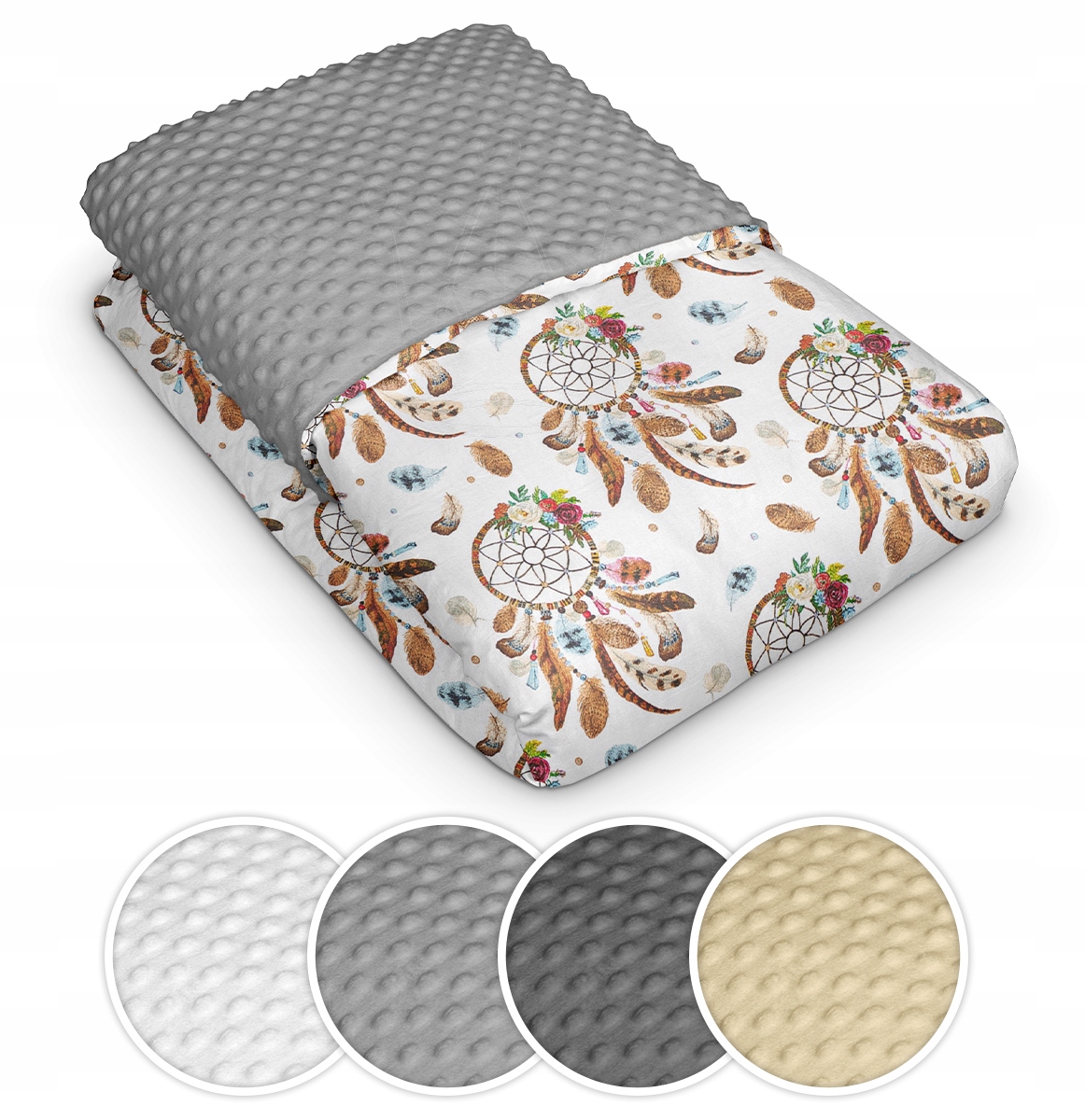 

Narzuta na łóżko 120x200 kołdra Kapa koc z Minky