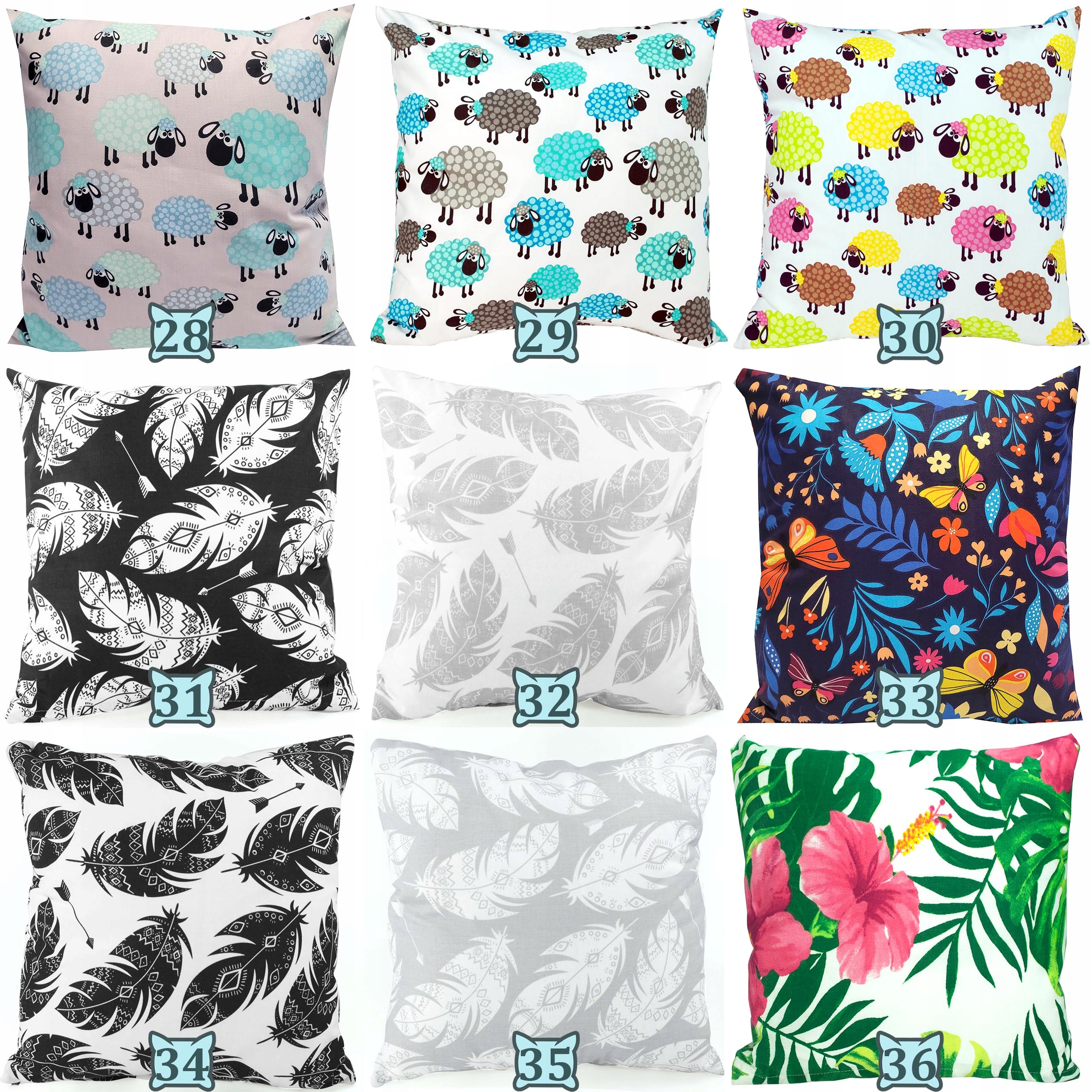 POSZEWKA NA PODUSZKĘ 50x70 BAWEŁNA 100% DUŻY WYBÓR Długość 50 cm