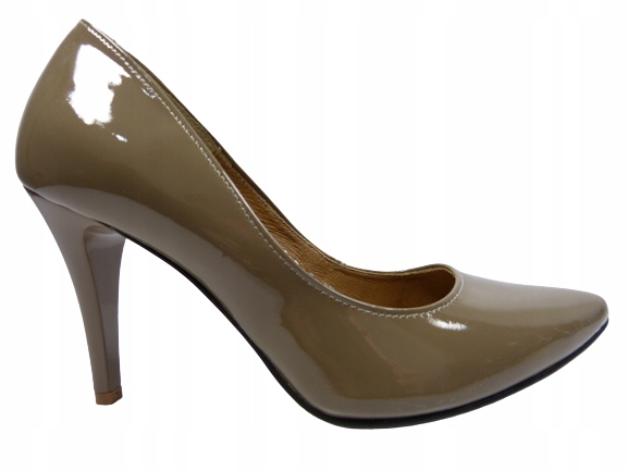 Capucino lak kožené lodičky elegantní boty lodičky Laura.M 36