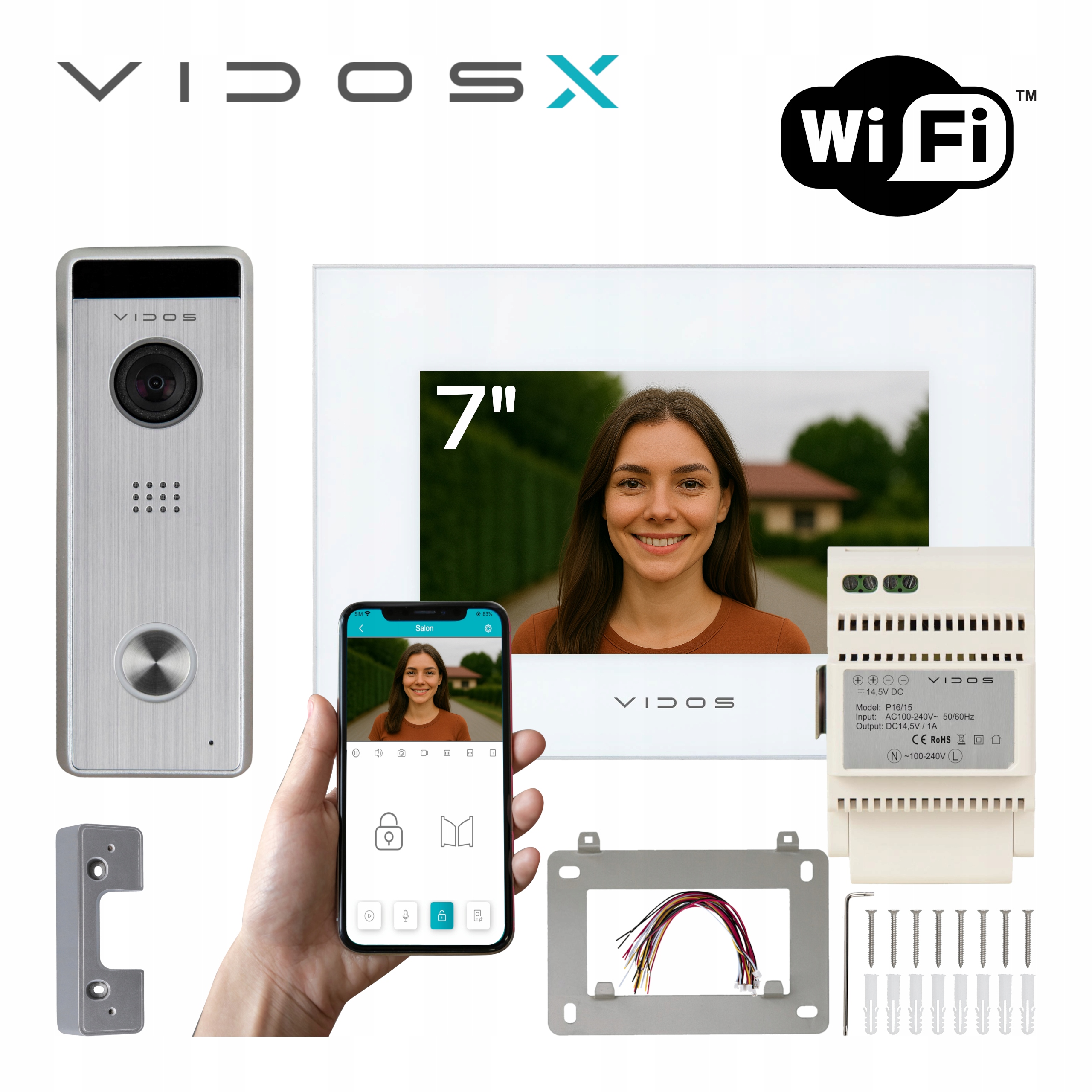 Zestaw wideodomofon M10W-X S10 Vidos X, aplikacja Android/iOS