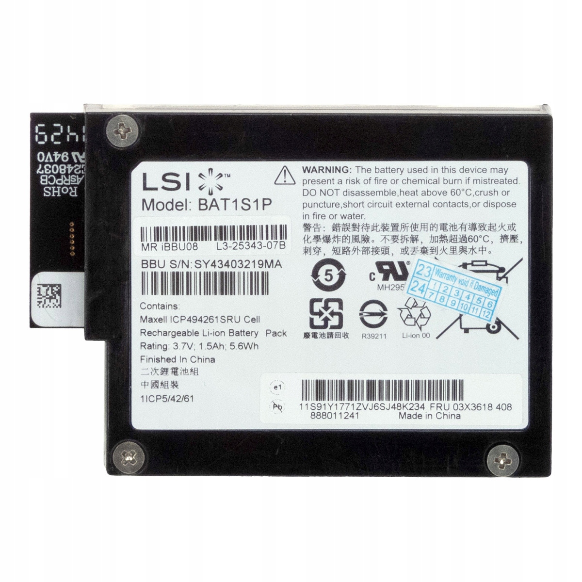 Lenovo 03X3618 BAT1S1P Modul Bateriového Bloku Sr iBBU08 L4-25343-07B