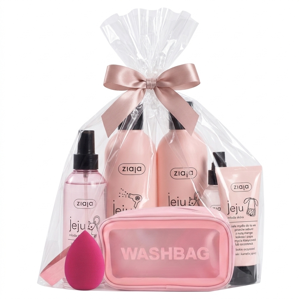 Ziaja Jeju Różowy Zestaw Kosmetyków dla nastolatki dziewczyny