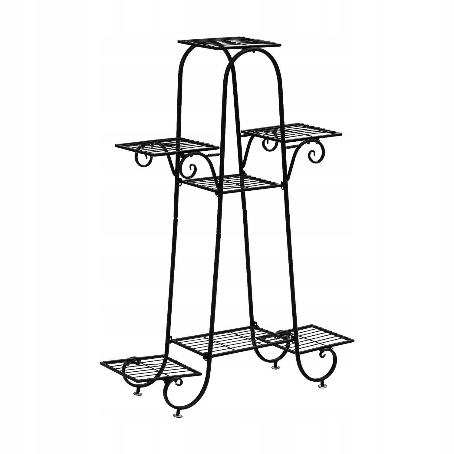 

Kwietnik Metalowy Stojący Czarny Loft Stojak 102CM