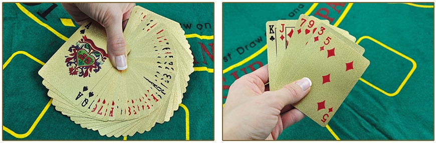 KARTY DO GRY PLASTIKOWE ZŁOTE Nazwa Karty do gry