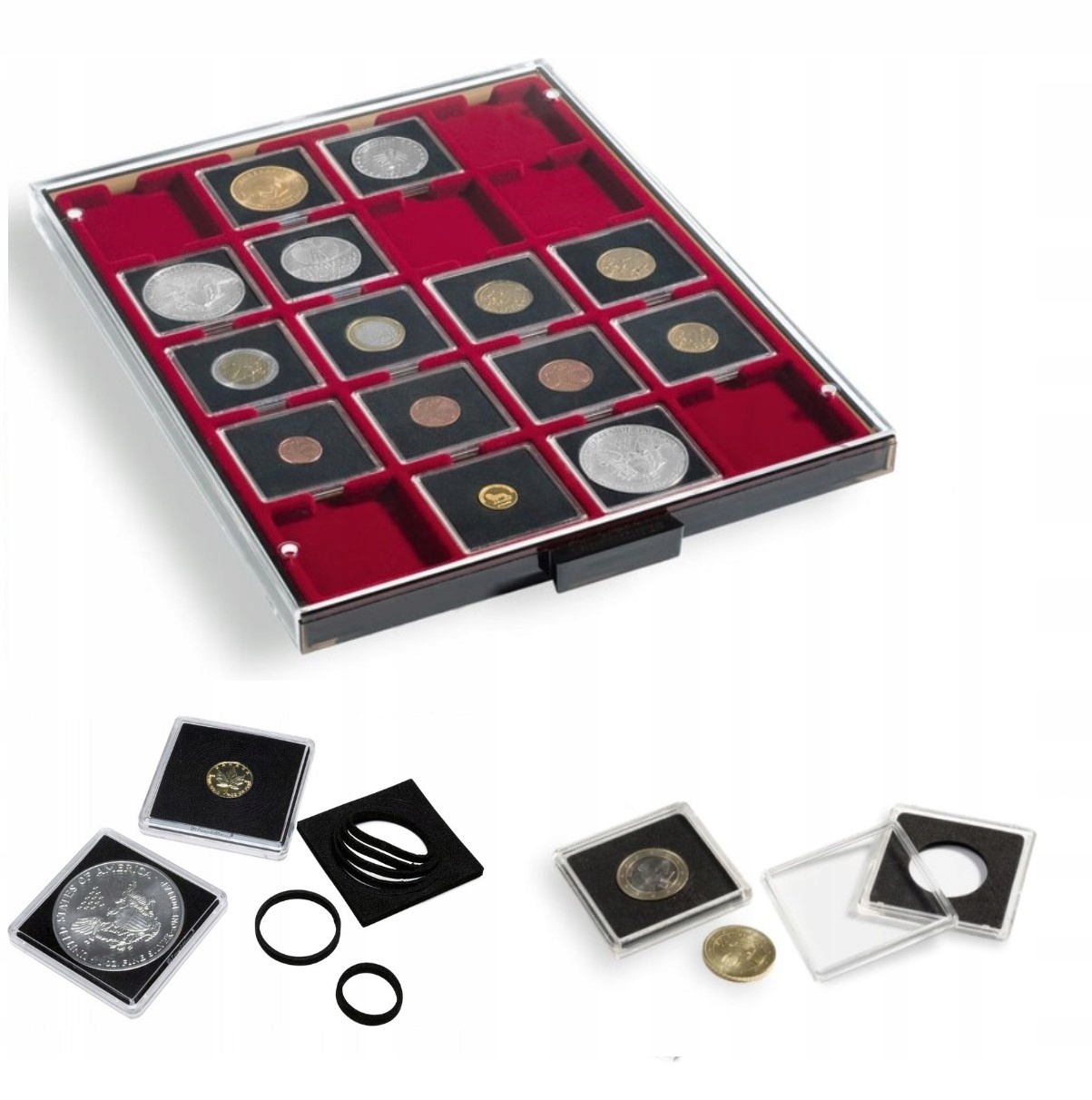 Paleta Mb Na 20 Mincí V Holderech/quadrum Kapsle Quadrum Leuchtturm