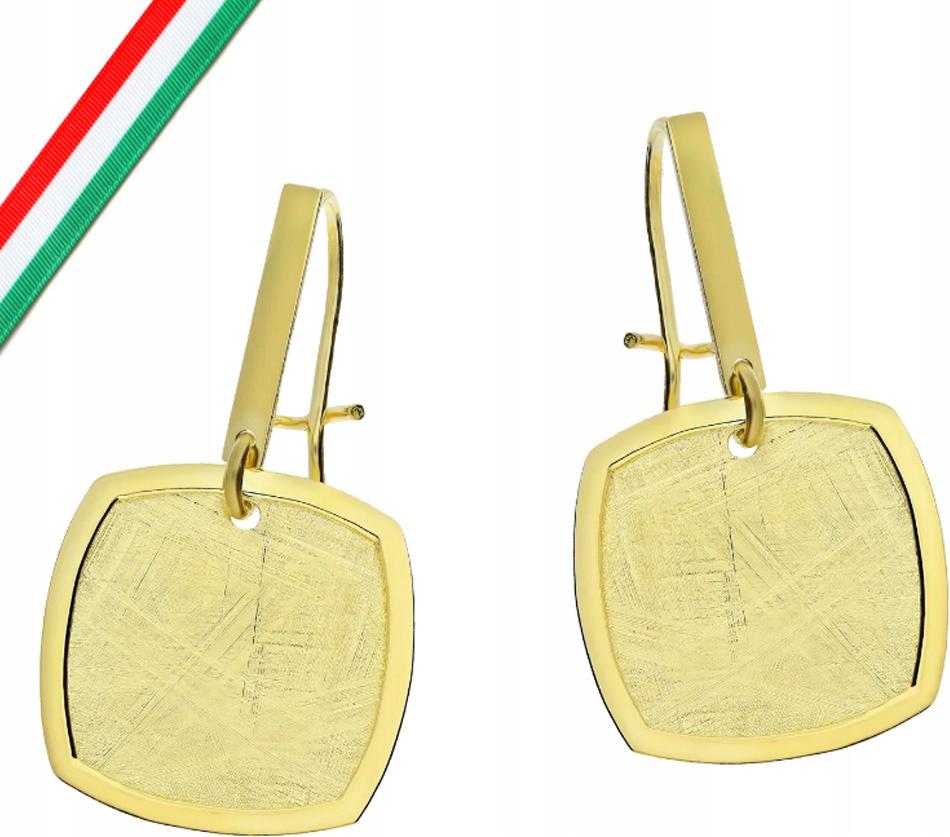 Stříbrné náušnice 925, pozlacené, geometrické, s anglickým zapínáním, dárek