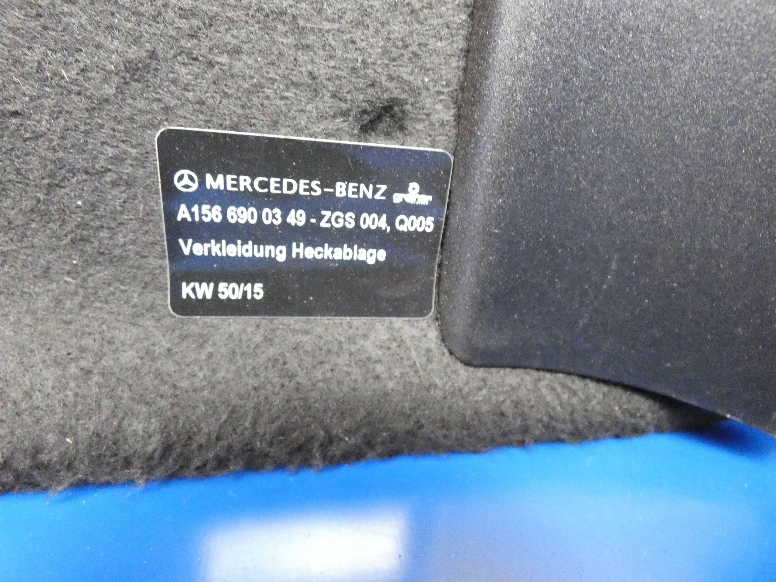MERCEDES GLA W156 X156 plato rear boot