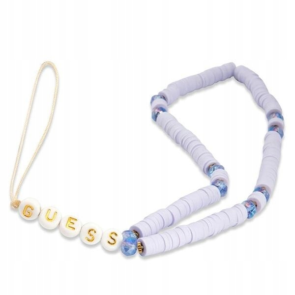 Guess zawieszka Gustpearu Phone Straplilak/lilac Heishi Beads