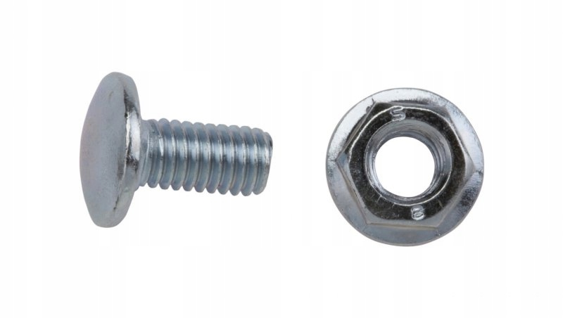 Śruba zamkowa z nakrętką kołnierzową M6x12