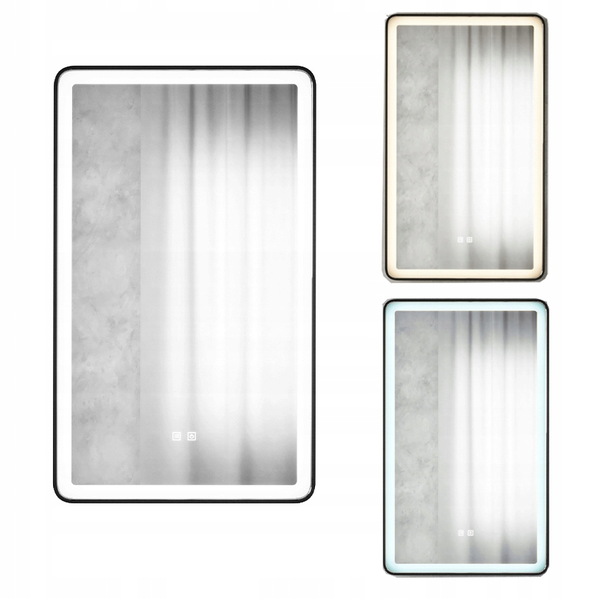 Obdĺžnikové podsvietené zrkadlo Mensa energeticky úsporné Led 60x100