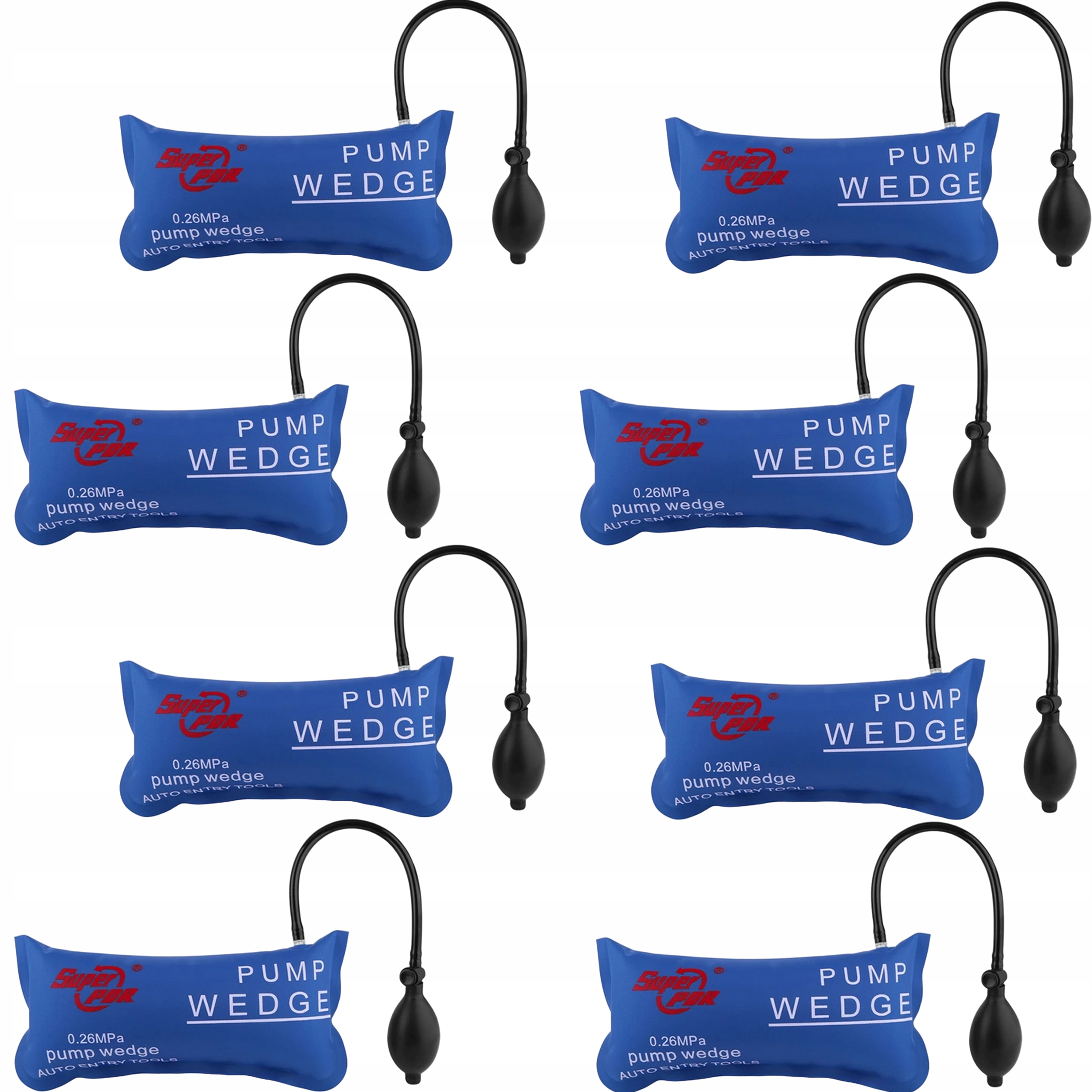 Sada 8 Velkých Montážních Rozpěrných Polštářů Klínové Zvedáky 135 Kg