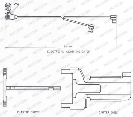 CZUJNIK ZUZYCIA KLOCKA HAMULCOWEGO DL 310MM