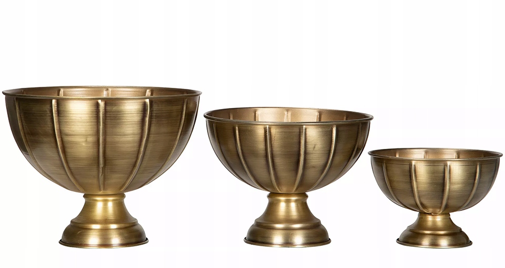 Obal Na Kvetináč Tvar Misy retro štýl vintage zlata pre obývaciu izbu spálne /3/