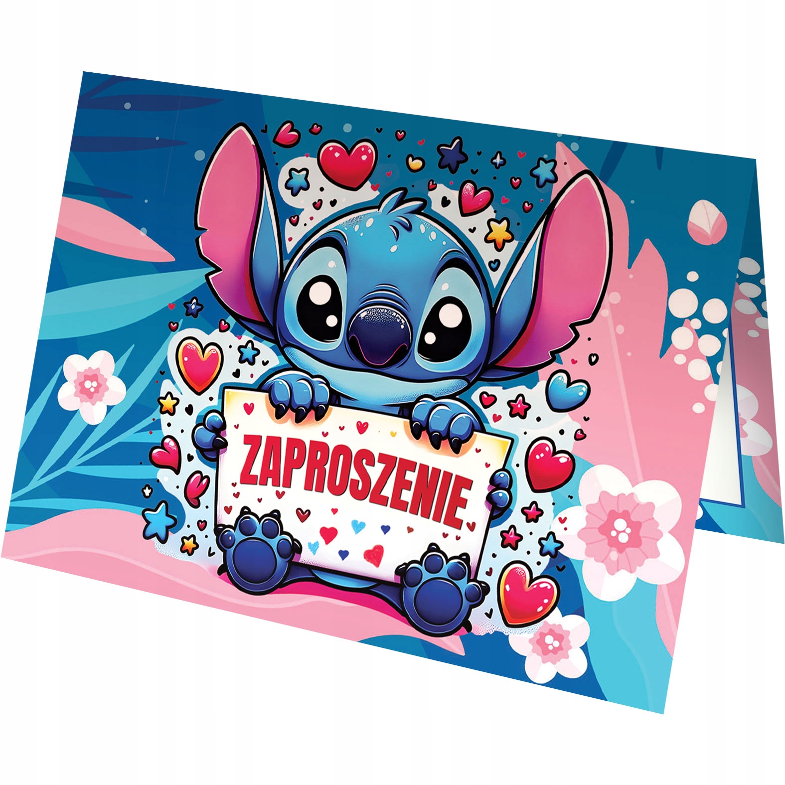 ZAPROSZENIE + KOPERTA NA URODZINY DZIECKA LILO I STICH STITCH ANGEL Y4 Marka Wyczaruj Prezent