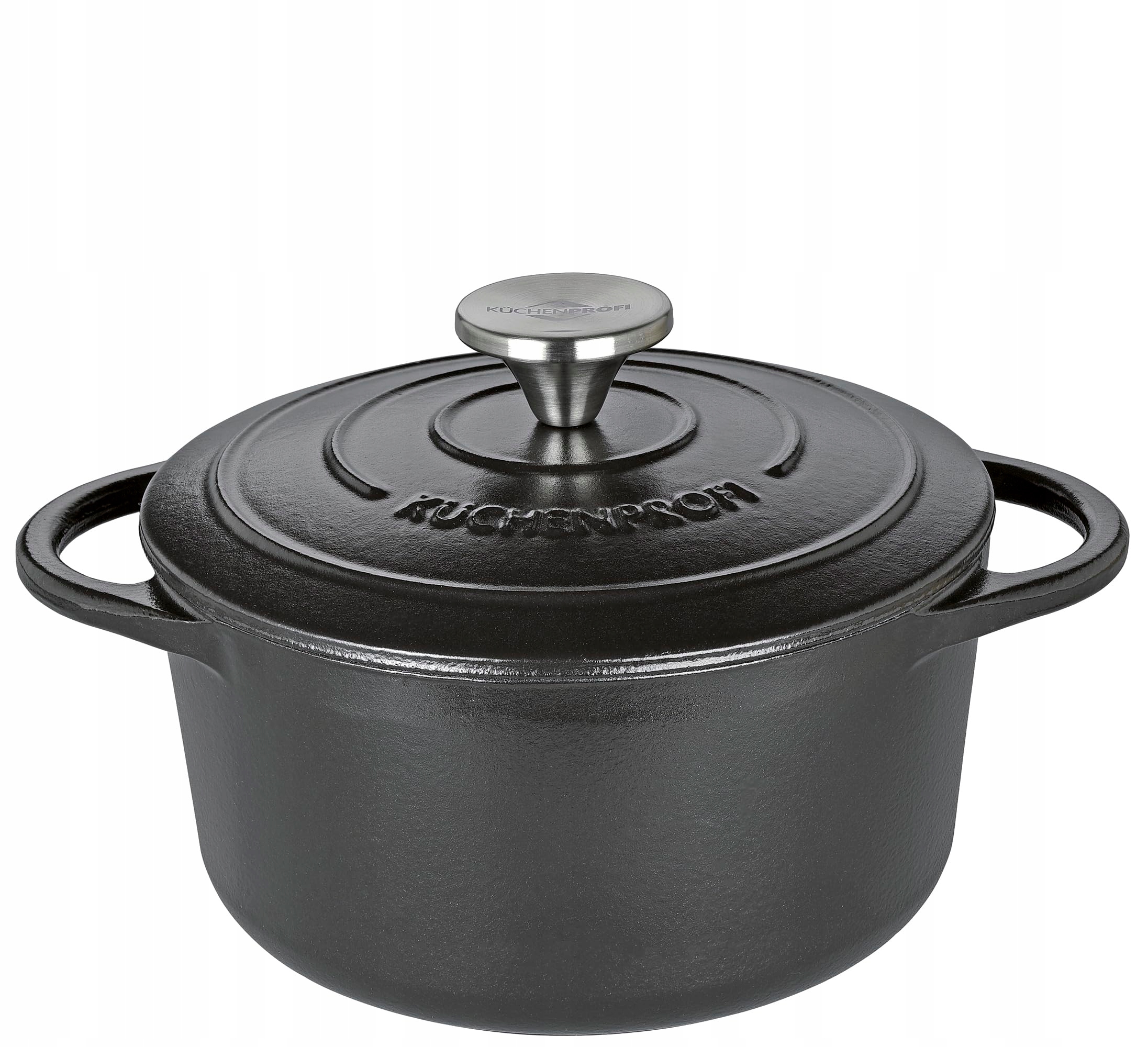 Liatinový hrniec, 20 cm, čierna