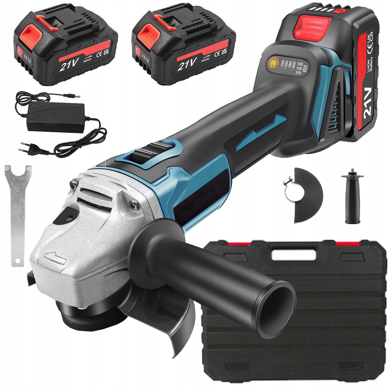 Szlifierka Kątowa Akumulatorowa Mocny 800W 125MM 2x bateria 21V