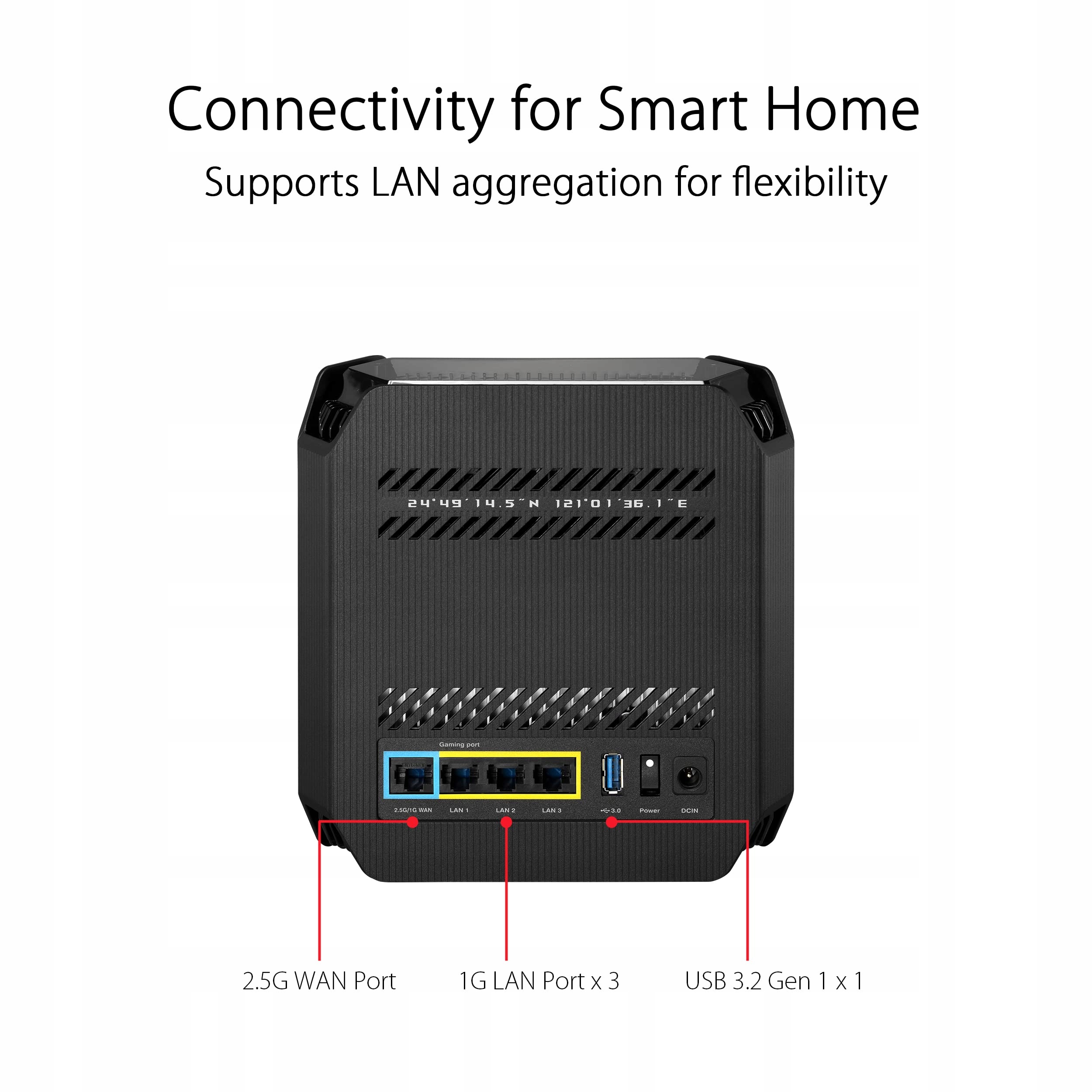 ASUS ROG Rapture GT6 System Mesh WiFi 6 Gaming Tri-Band 270m2 2.5G Port — miniatura 7