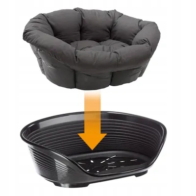 Ferplast Siesta Deluxe, antracytowa poduszka Sofia do kosza 10