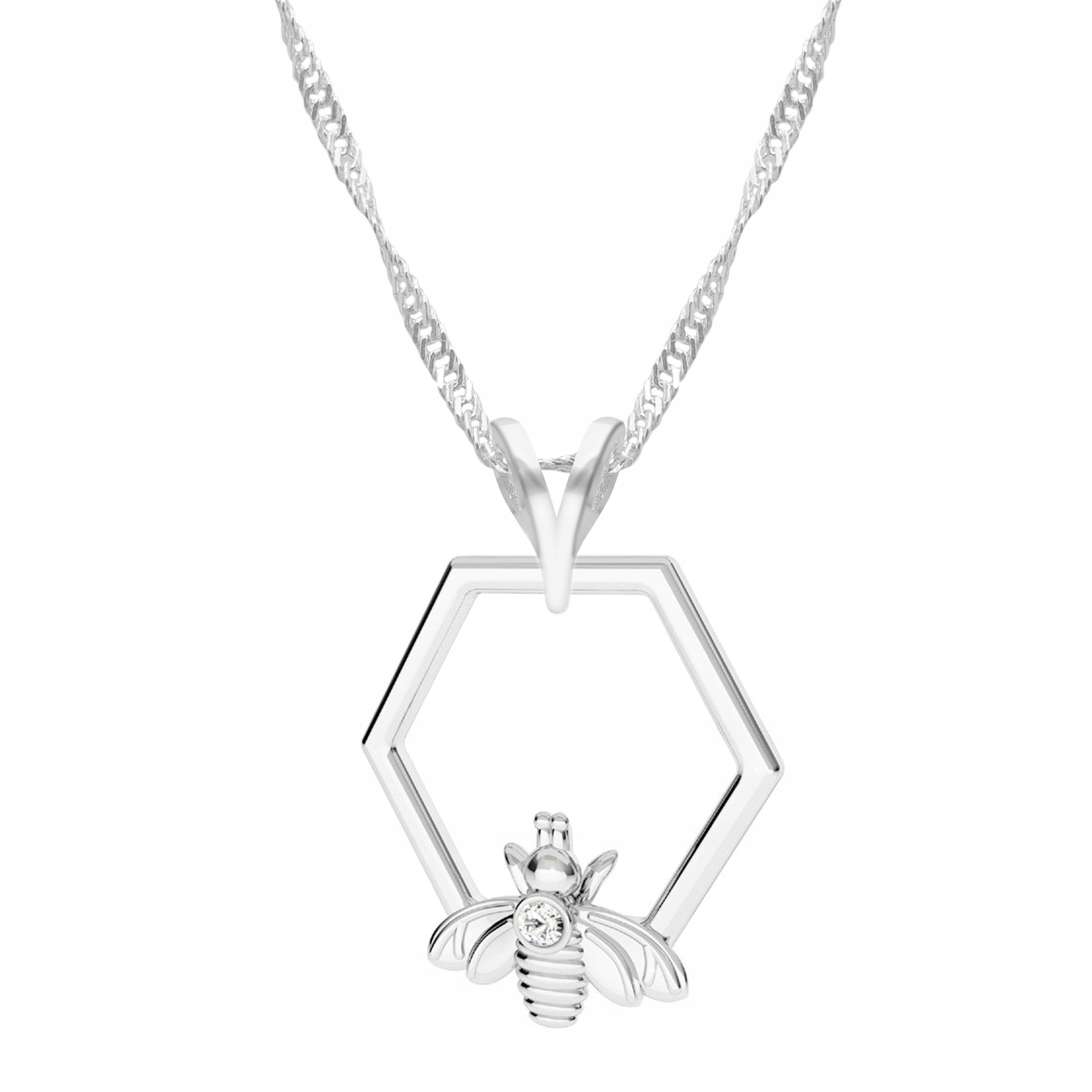 Stříbrný řetízek náhrdelník 925 Medová Plástev