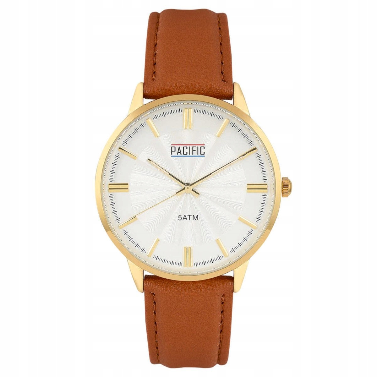 Zlaté pánské hodinky s řemínkem Pacific X0060-09