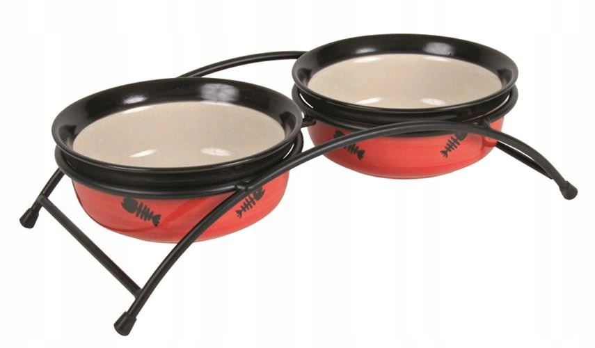 

Miski Ceramiczne Na Stojaku 250 ml/śr.12,5 cm Czer