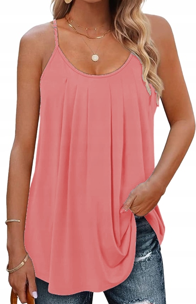 Bluzka na ramiączkach różowa Aibrou r. M